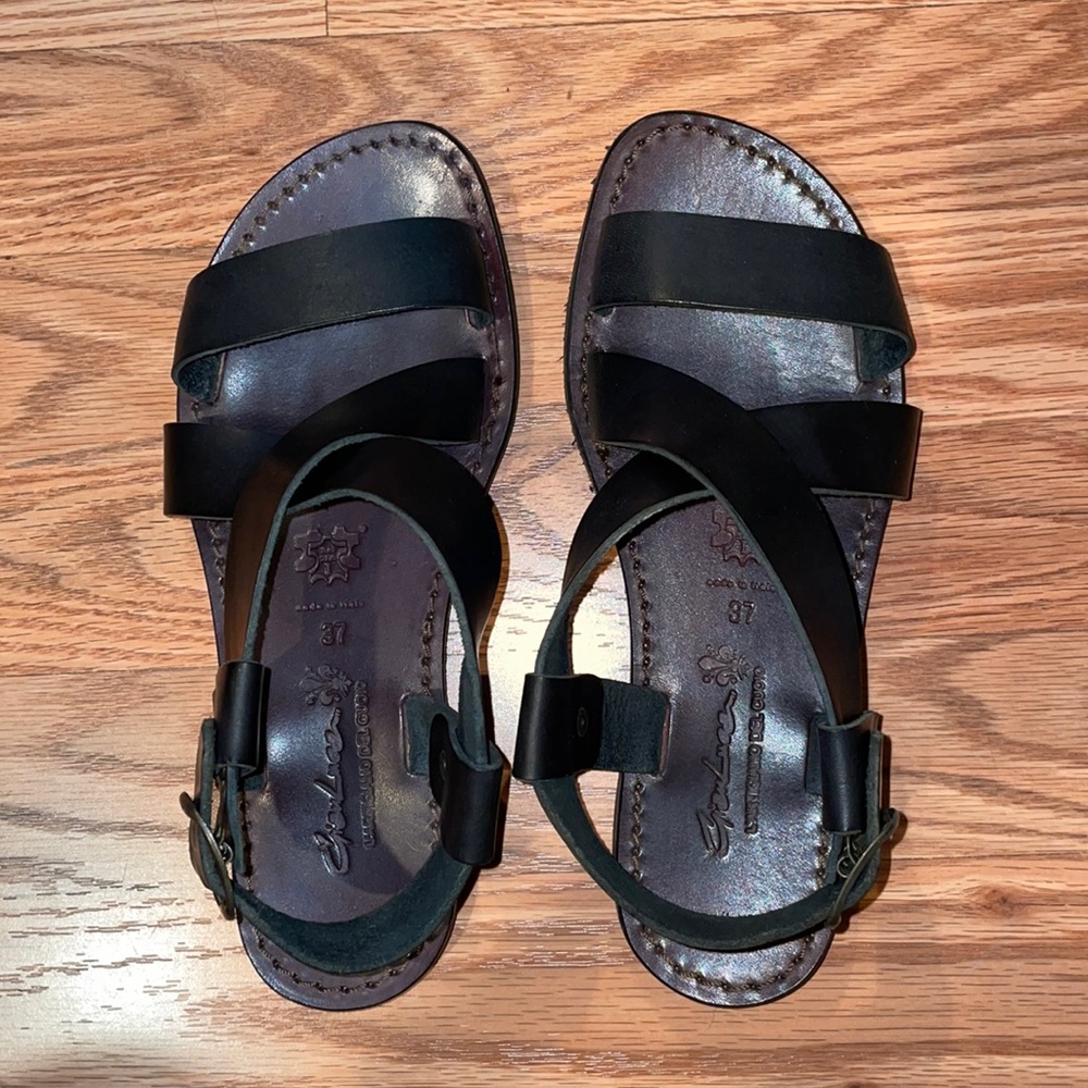 Italian made leather sandals. Handmade in Florence, Italy.